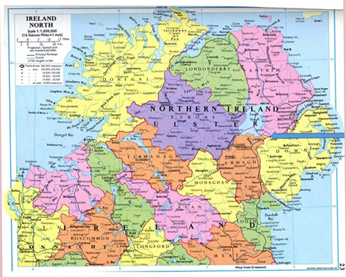 Map Northern Ireland